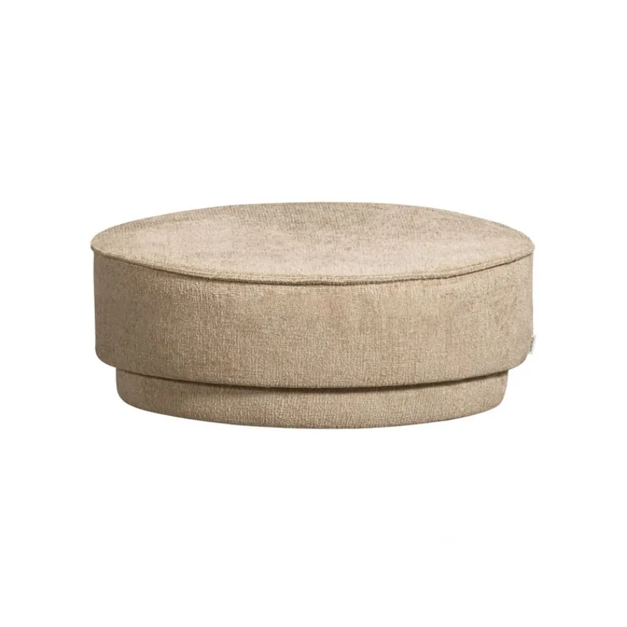 Bijzettafels|Poefs & Krukjes<VTwonen Poef Pearl Beige - Ø 80 cm