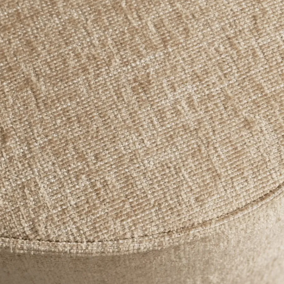 Bijzettafels|Poefs & Krukjes<VTwonen Poef Pearl Beige - Ø 80 cm