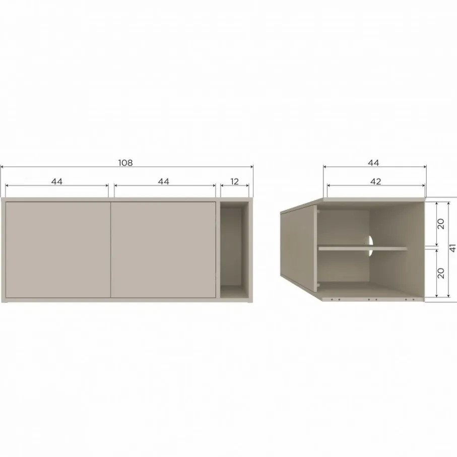Tv-Meubels<VTwonen TV-meubel Settle Down Dust - 108x45x44 cm