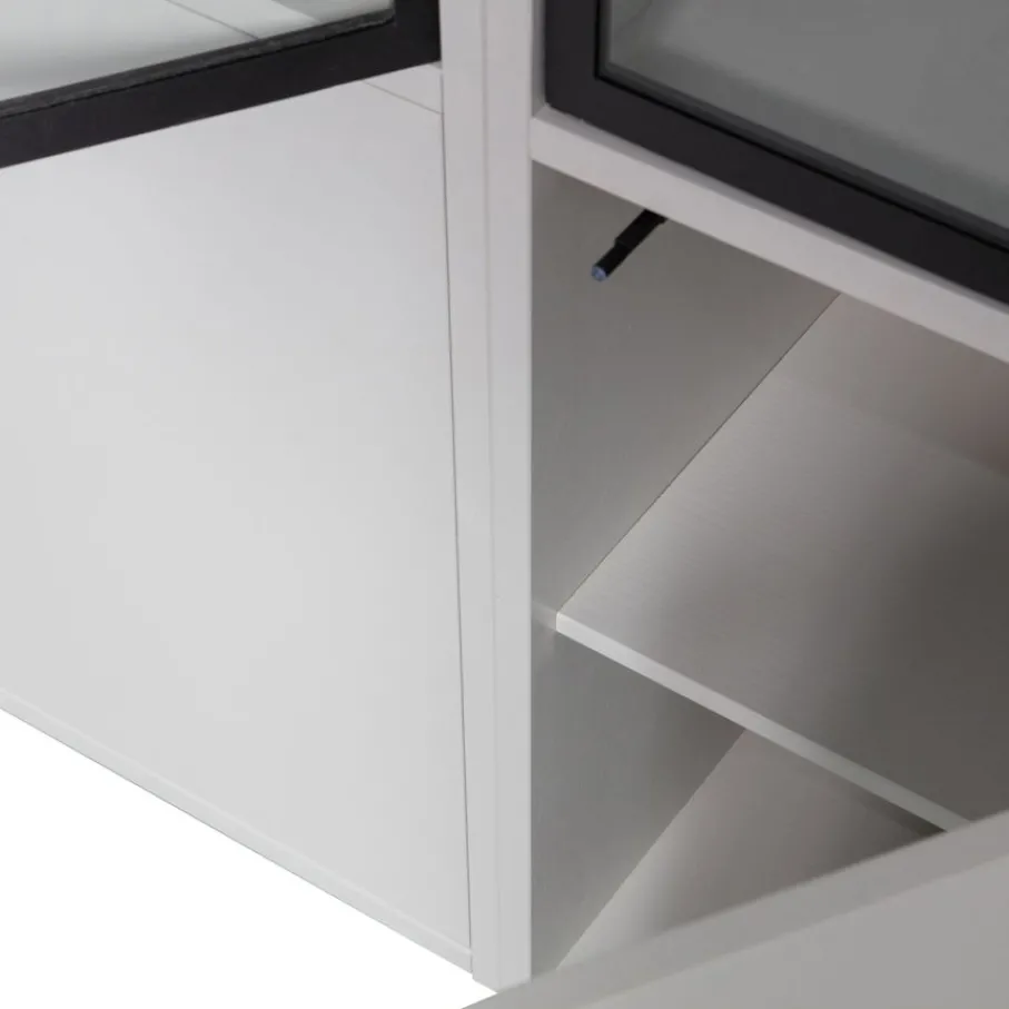 Vitrinekasten<VTwonen Vitrinekast Basic Mist - 101x230x40 cm