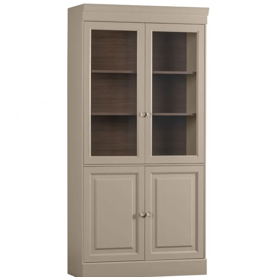 Vitrinekasten<VTwonen Vitrinekast Chow Greige - 105x215x40 cm