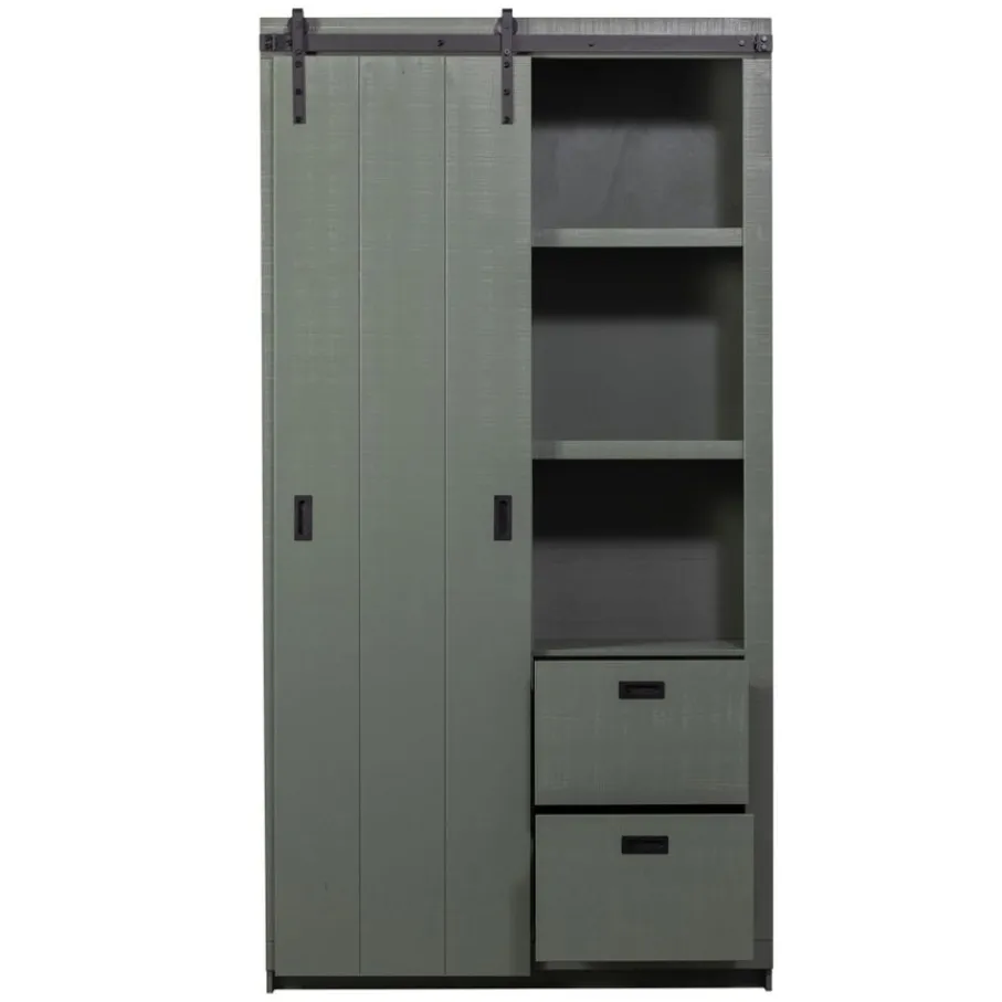 Wandkasten<VTwonen Wandkast Barn Groen