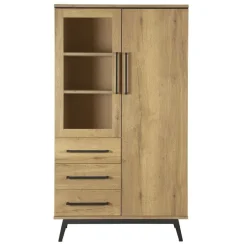 Wandkasten< Wandkast Batenburg Naturel - 107x190x45 cm
