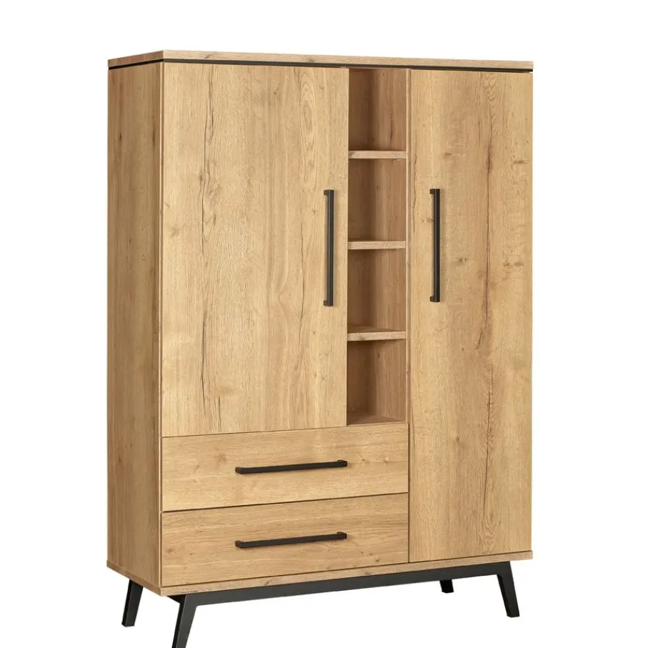 Wandkasten< Wandkast Batenburg Naturel - 120x170x45 cm