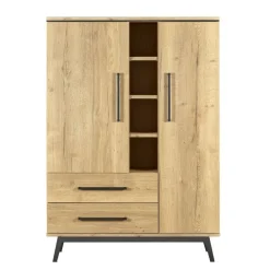 Wandkasten< Wandkast Batenburg Naturel - 120x170x45 cm