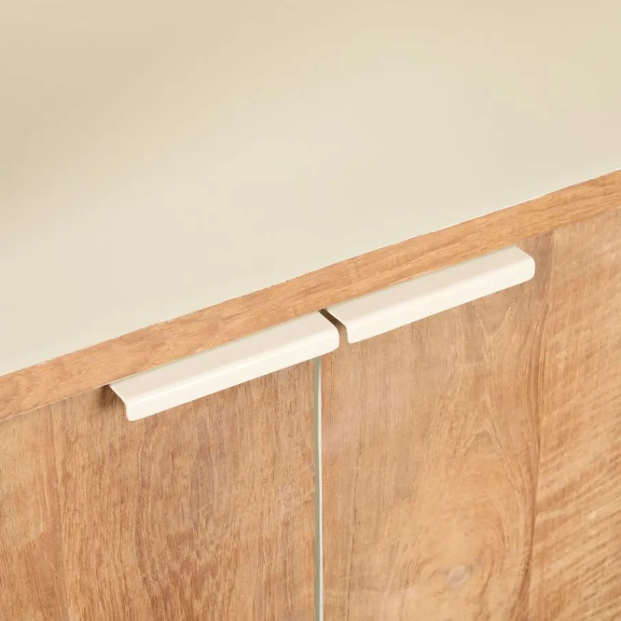 Wandkasten< Wandkast Doble Naturel / Crème - 85x210x40 cm