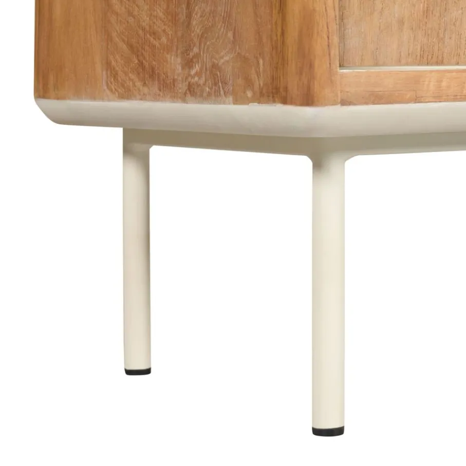 Wandkasten< Wandkast Doble Naturel / Crème - 85x210x40 cm