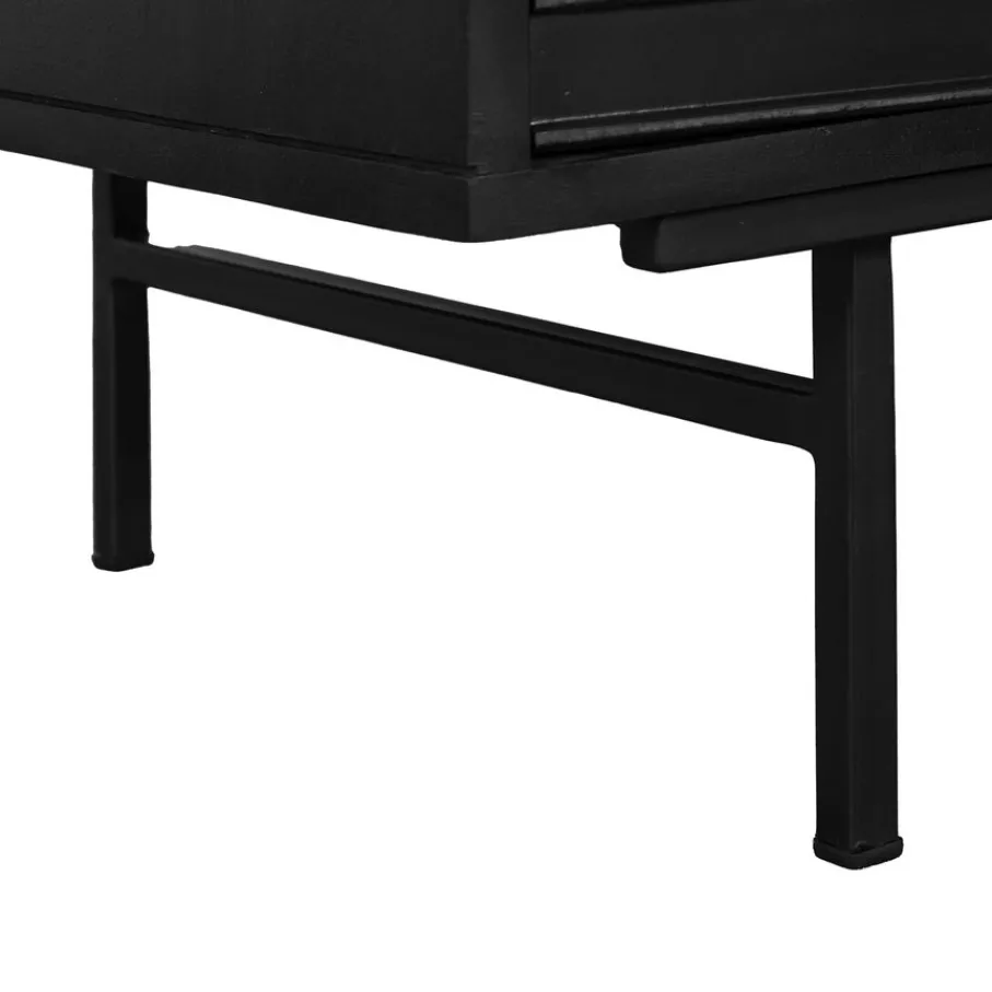 Wandkasten< Wandkast Elvas Zwart - 90x160x45 cm