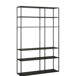 Wandkasten< Wandkast Lennard Zwart - 120x195x35 cm