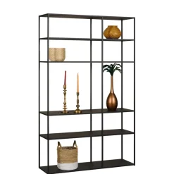 Wandkasten< Wandkast Lennard Zwart - 120x195x35 cm