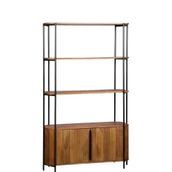 Boekenkasten|Wandkasten< Wandkast Rego Bruin - 98x171x35 cm