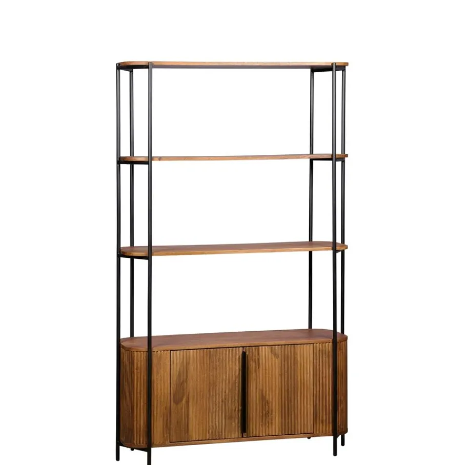 Boekenkasten|Wandkasten< Wandkast Rego Bruin - 98x171x35 cm