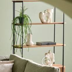 Boekenkasten|Wandkasten< Wandkast Rego Bruin - 98x171x35 cm