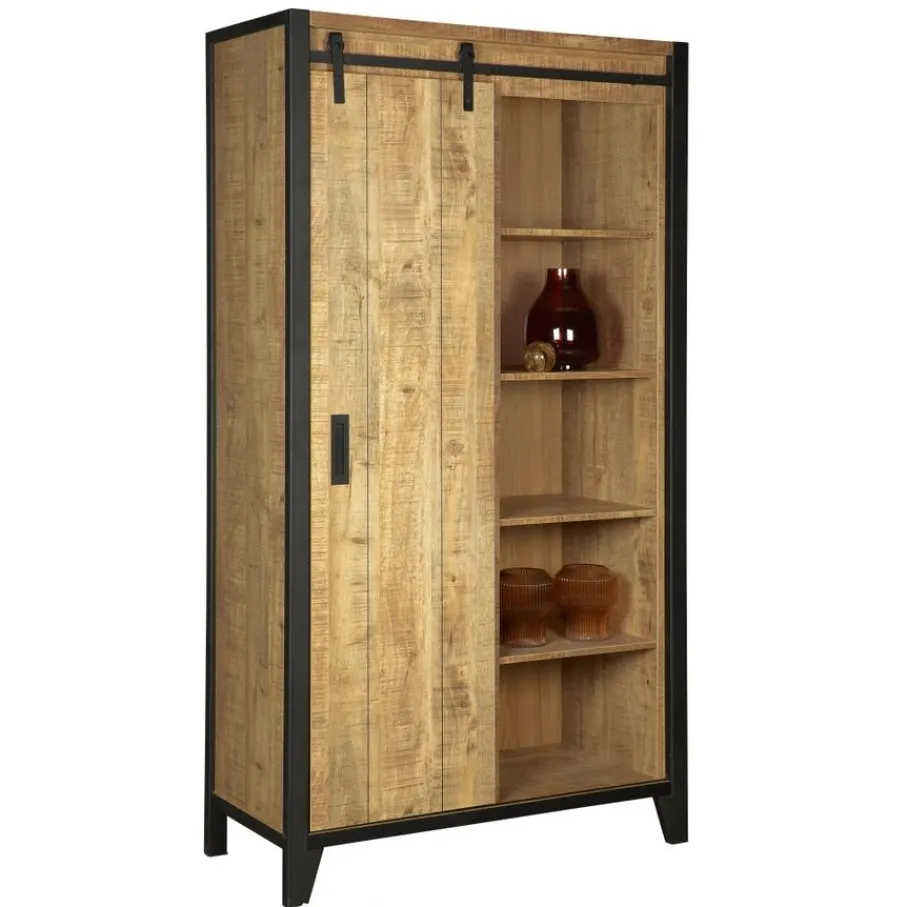 Wandkasten< Wandkast Tilburg Naturel - 109x190x45 cm