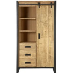 Wandkasten< Wandkast Tilburg Naturel - 109x190x45 cm