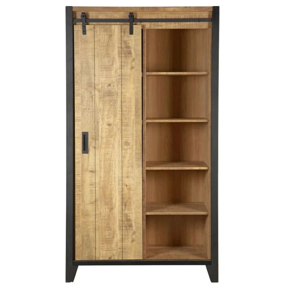 Wandkasten< Wandkast Tilburg Naturel - 109x190x45 cm