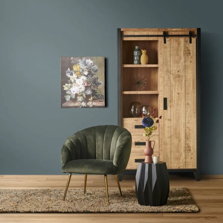 Wandkasten< Wandkast Tilburg Naturel - 109x190x45 cm