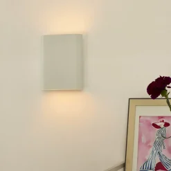 Wandlampen<Lucide Wandlamp Ovalis Wit
