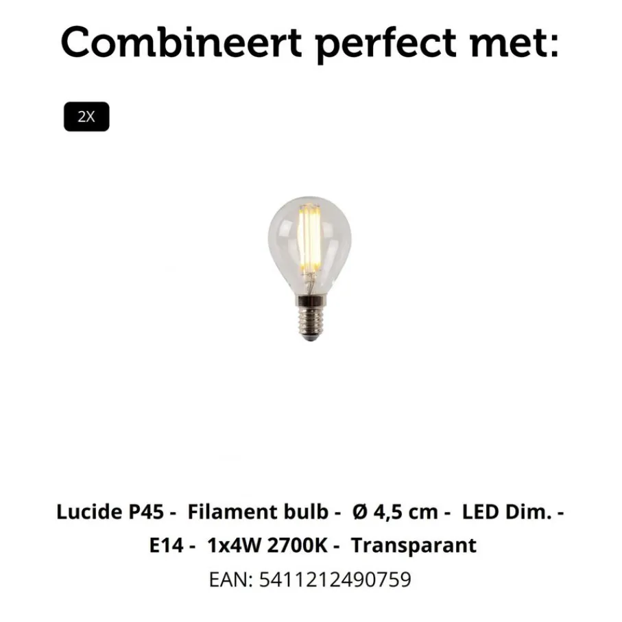 Wandlampen<Lucide Wandlamp Ovalis Wit