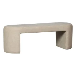 Poefs & Krukjes|Eetkamerbanken<WOOOD Bank Jacob Beige - 130x46 cm