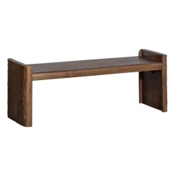 Poefs & Krukjes|Eetkamerbanken<WOOOD Bank Prop Bruin - 120 cm