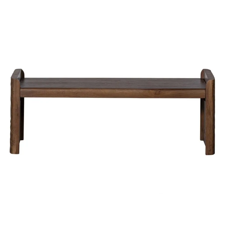 Poefs & Krukjes|Eetkamerbanken<WOOOD Bank Prop Bruin - 120 cm