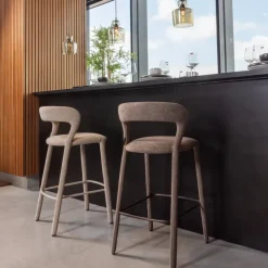 Barkrukken|Barkrukken<WOOOD Barkruk Noble Taupe