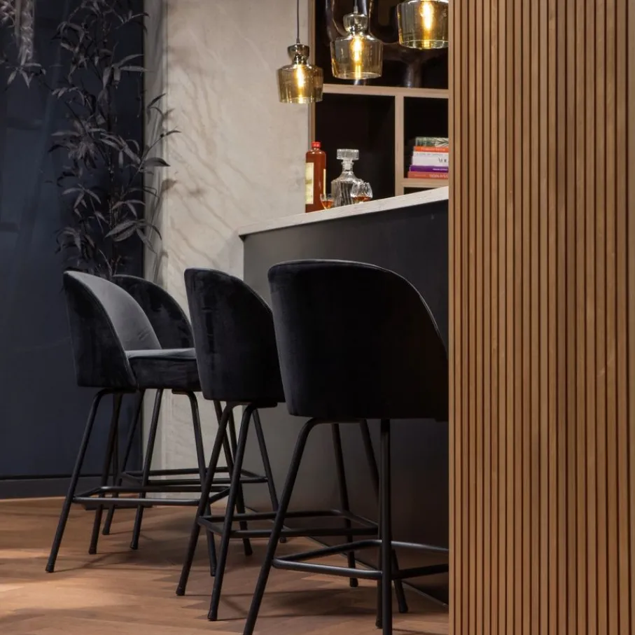 Barkrukken|Barkrukken<WOOOD Barkruk Vogue Zwart - 65 cm