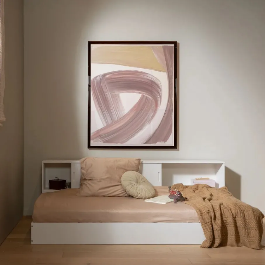 Eenpersoonsbedden<WOOOD Bed Carter Wit - 90x200 cm