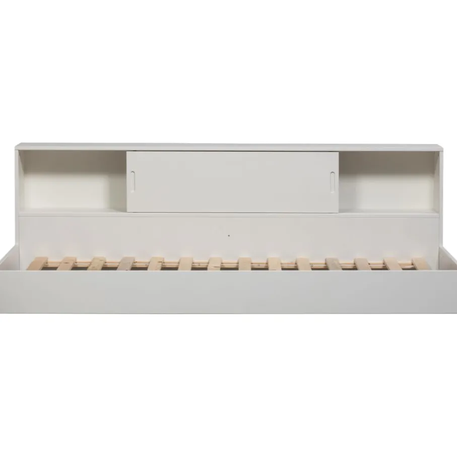 Eenpersoonsbedden<WOOOD Bed Carter Wit - 90x200 cm