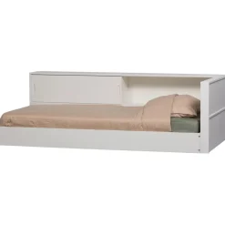 Eenpersoonsbedden<WOOOD Bed Carter Wit - 90x200 cm