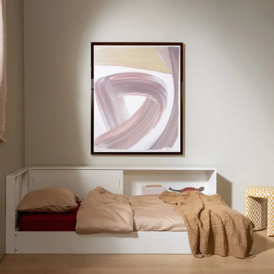 Eenpersoonsbedden<WOOOD Bed Carter Wit - 90x200 cm