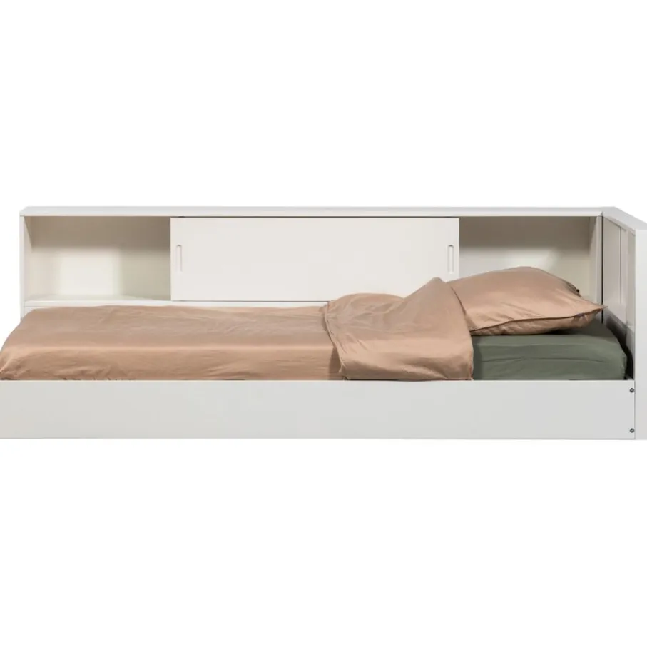 Eenpersoonsbedden<WOOOD Bed Carter Wit - 90x200 cm
