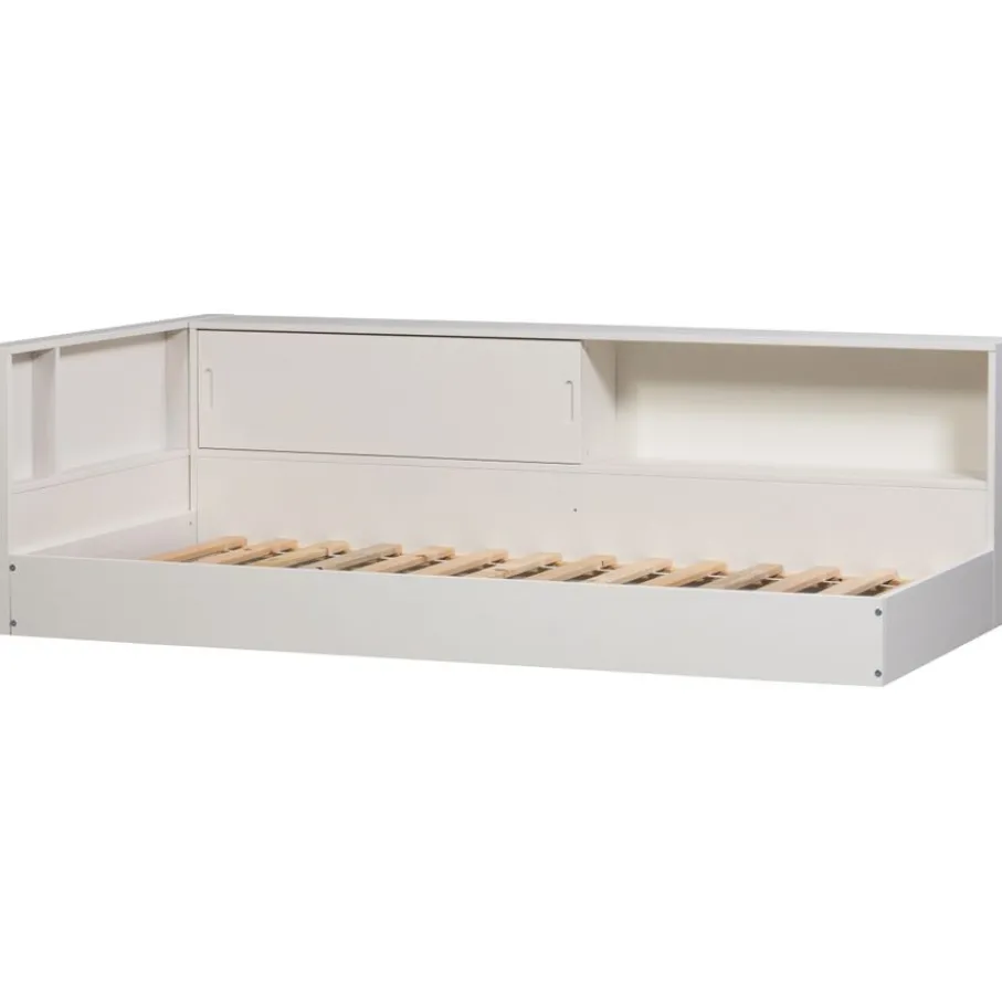 Eenpersoonsbedden<WOOOD Bed Carter Wit - 90x200 cm