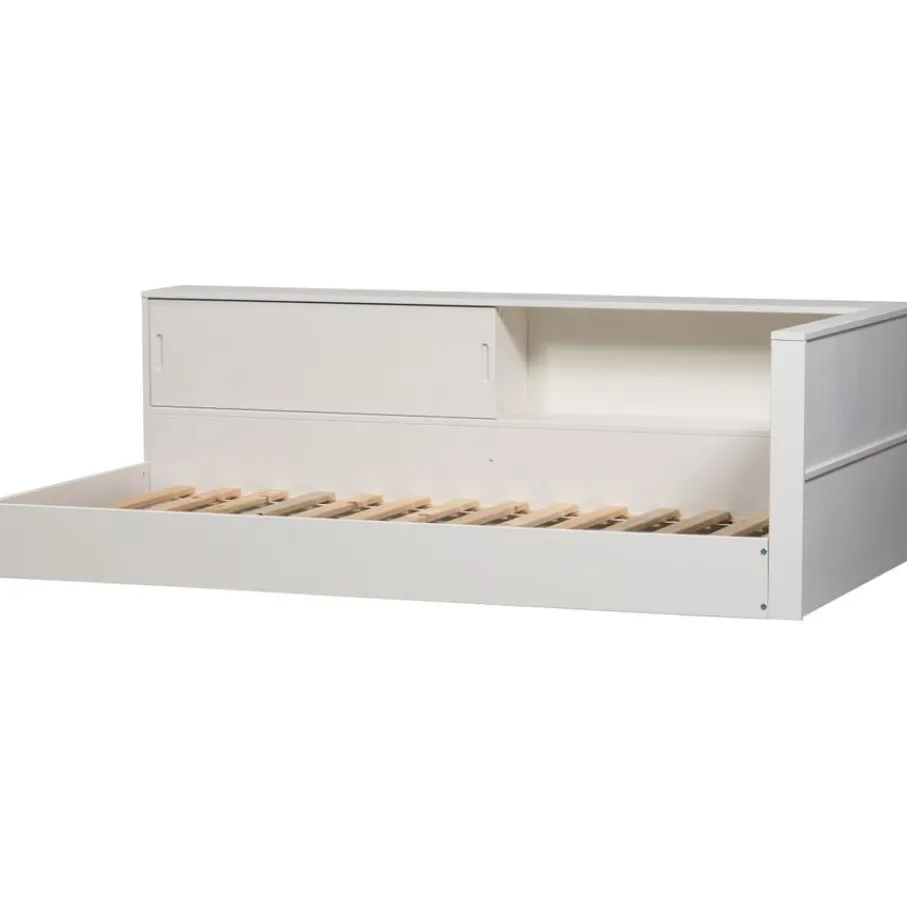 Eenpersoonsbedden<WOOOD Bed Carter Wit - 90x200 cm