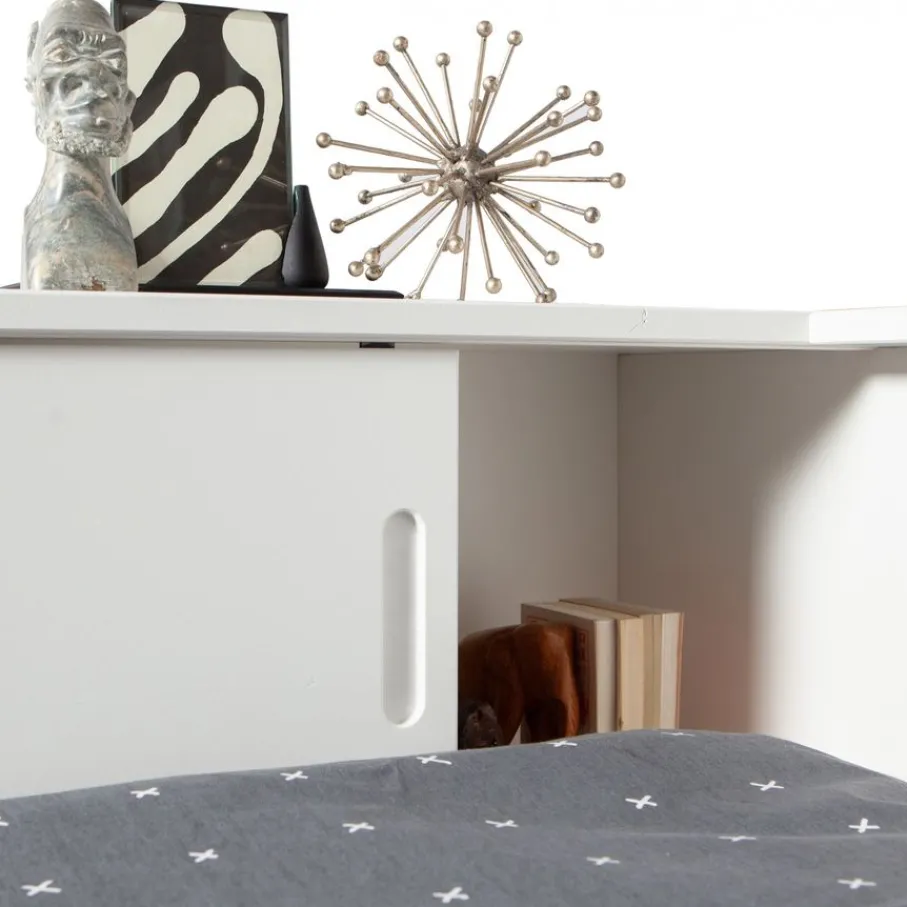 Eenpersoonsbedden<WOOOD Bed Connect Wit - 90x200 cm