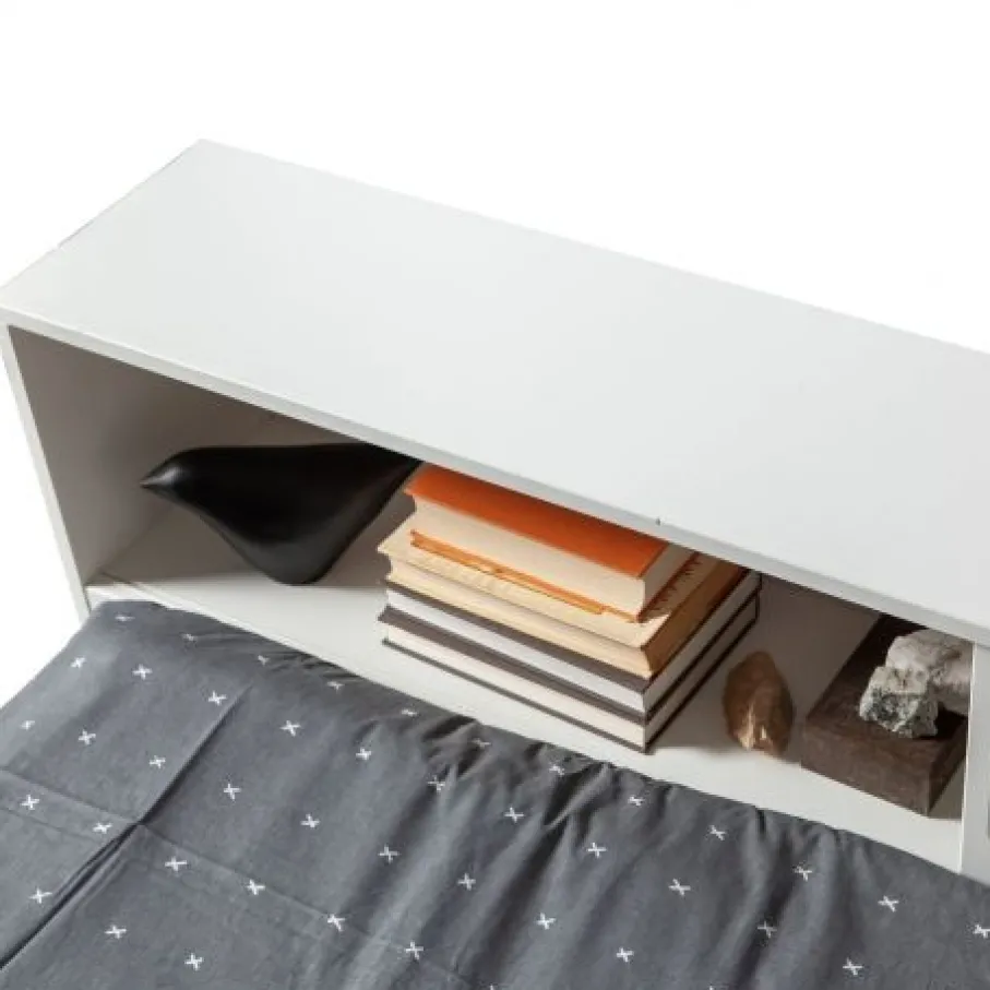 Eenpersoonsbedden<WOOOD Bed Connect Wit - 90x200 cm