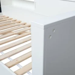 Eenpersoonsbedden<WOOOD Bed Connect Wit - 90x200 cm