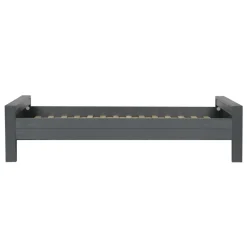 Eenpersoonsbedden<WOOOD Bed Dennis Staalgrijs - 90x200 cm