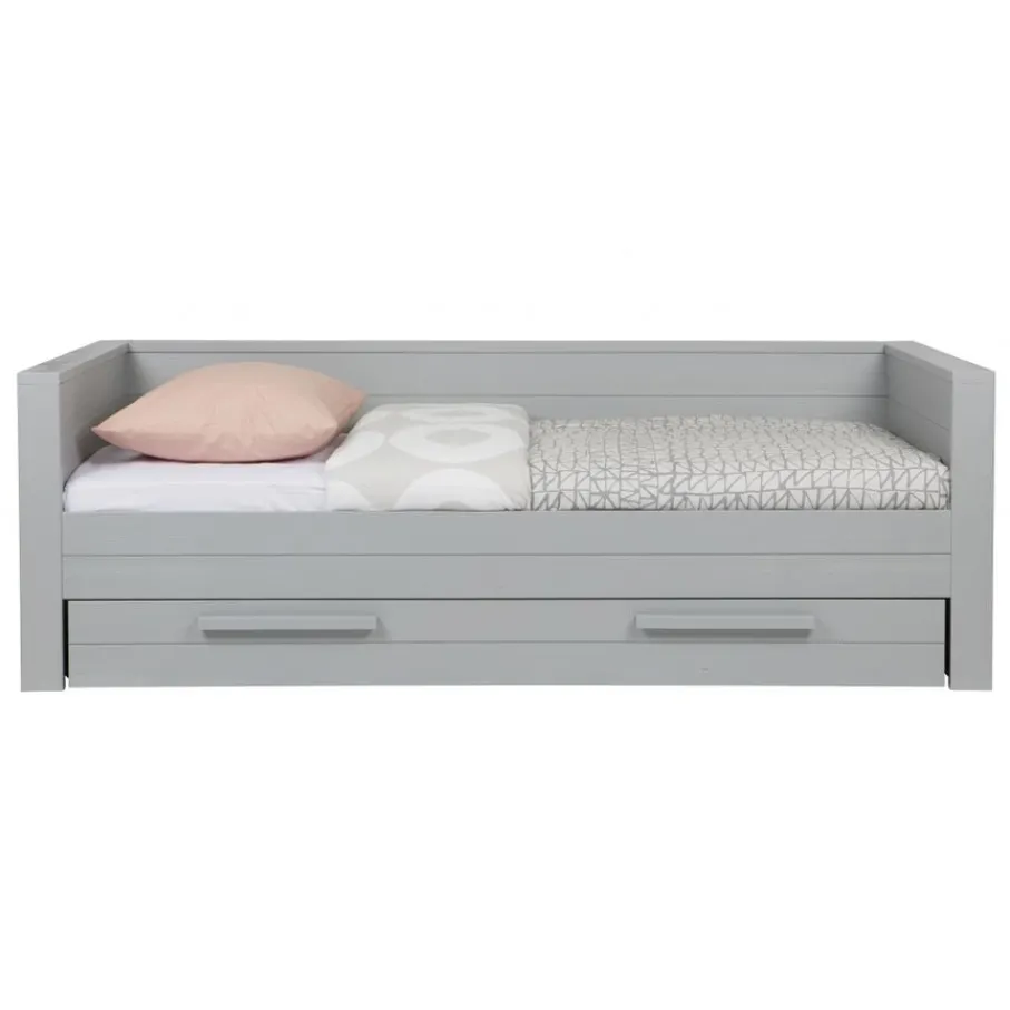 Bedaccessoires<WOOOD Bedlade Dennis Grijs - 90x190 cm