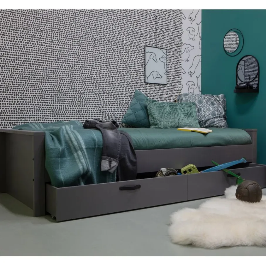 Bedaccessoires<WOOOD Bedlade Morris Leem - 190x90 cm
