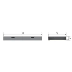 Bedaccessoires<WOOOD Bedlade Morris Leem - 190x90 cm