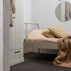 Eenpersoonsbedden<WOOOD Bed Mata Zand - 90x200 cm