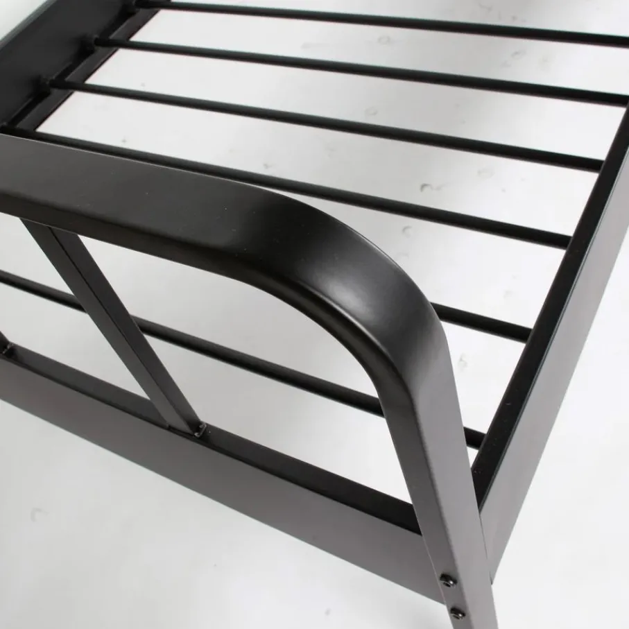 Eenpersoonsbedden<WOOOD Bed Mees Zwart - 90x200 cm