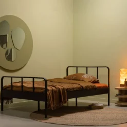 Tweepersoonsbedden|Eenpersoonsbedden<WOOOD Bed Mees Zwart - 120x200 cm