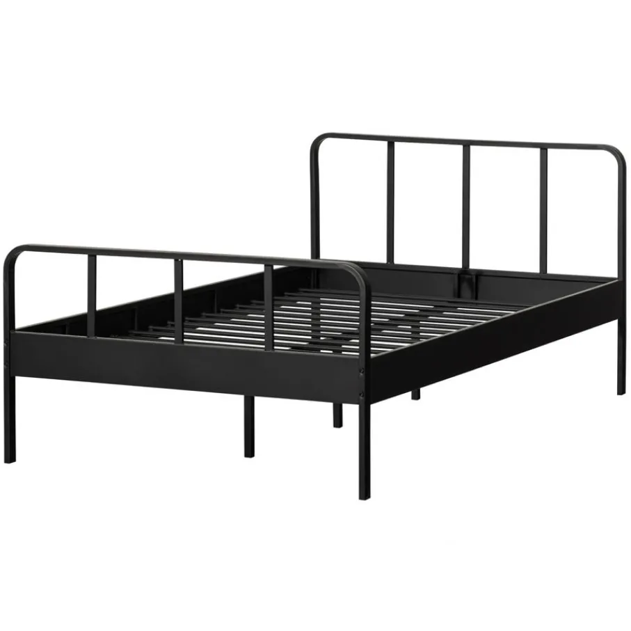 Tweepersoonsbedden|Eenpersoonsbedden<WOOOD Bed Mees Zwart - 120x200 cm