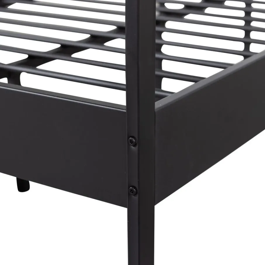 Tweepersoonsbedden|Eenpersoonsbedden<WOOOD Bed Mees Zwart - 120x200 cm