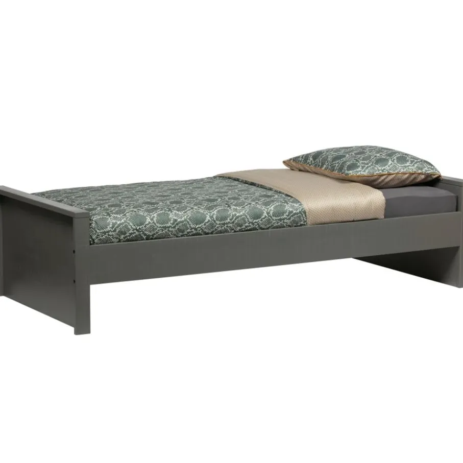 Eenpersoonsbedden<WOOOD Bed Morris Leem - 90x200 cm