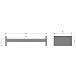 Eenpersoonsbedden<WOOOD Bed Morris Leem - 90x200 cm