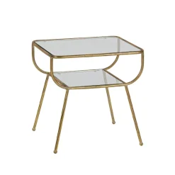 Bijzettafels|Nachtkastjes<WOOOD Bijzettafel Amazing Goud - 47x40 cm